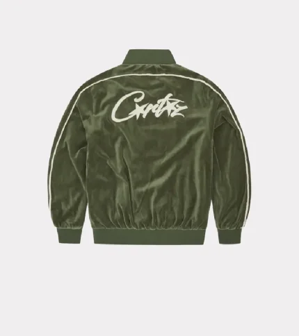 Corteiz VVS Velour Green Tracksuit