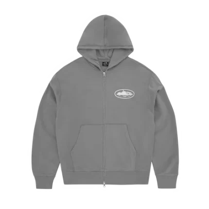 CORTEIZ ISLAND PUFF PRINT ZIP HOODIE [GULLY GREY]