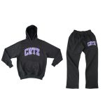 Corteiz Dropout – Black/Purple Tracksuit