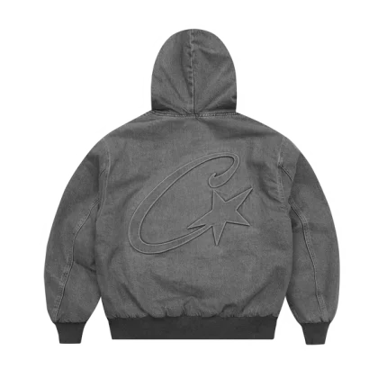 CORTEIZ EMBOSSED C-STAR DENIM WORK JACKET [GREY]