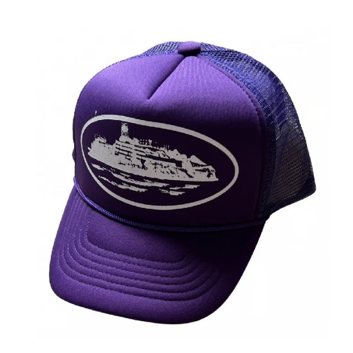 Corteiz Alcatraz Trucker Purple Hat