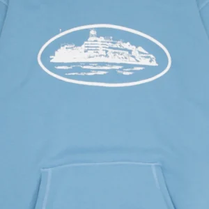 Corteiz Alcatraz Blue Hoodie